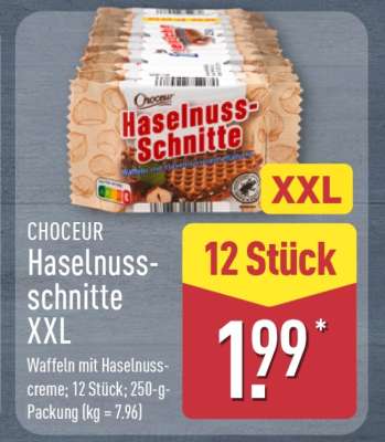 CHOCEUR Haselnuss-schnitte XXL