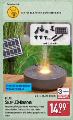 BELAVI Solar-LED-Brunnen