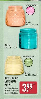 HOME CREATION Citronella-Kerze