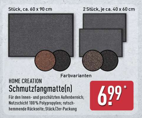 HOME CREATION Schmutzfangmatte(n)