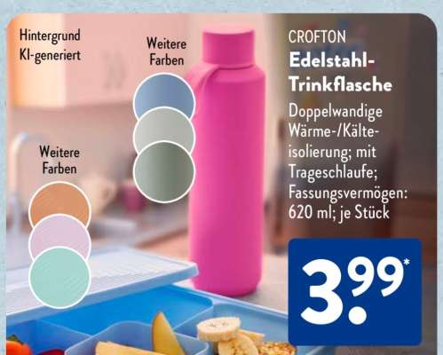 CROFTON Edelstahl-Trinkflasche