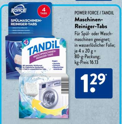 POWER FORCE/TANDIL Maschinen-Reiniger-Tabs