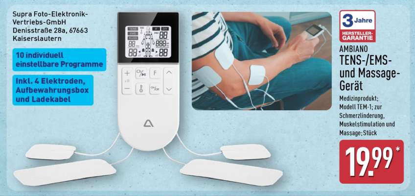 AMBIANO TENS-, EMS- und Massage-Gerät