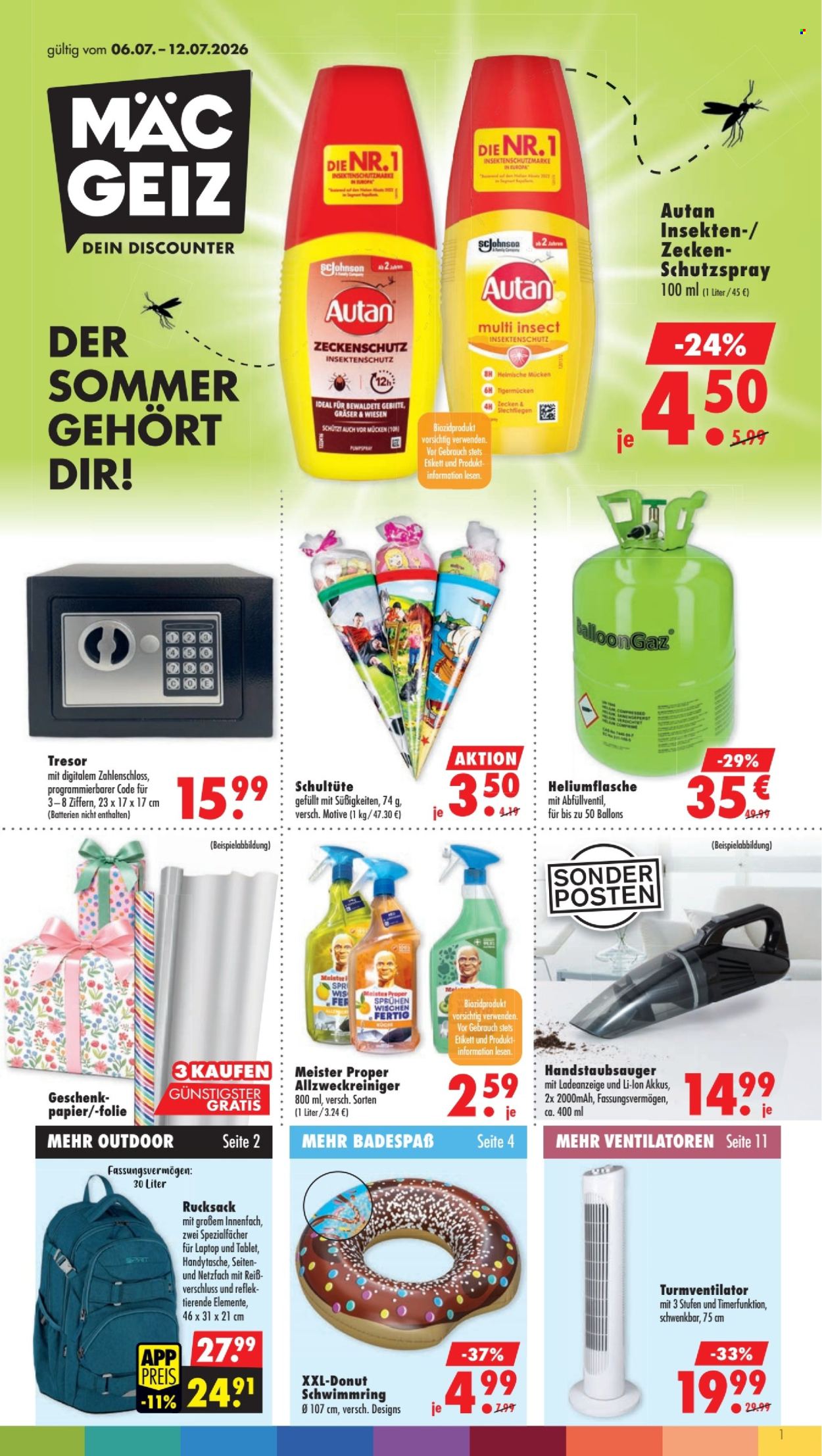 Mäc-Geiz Prospekte  - 6.07.2026 - 12.07.2026. Seite 1