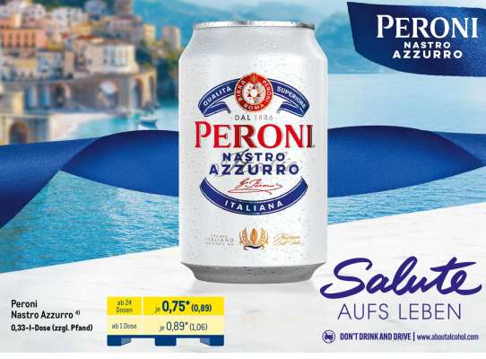 Peroni Nastro Azzurro 0°