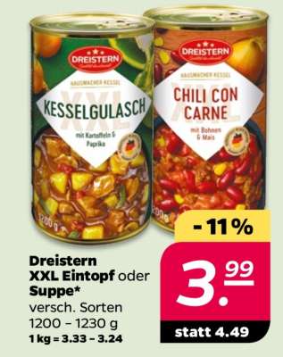 Dreistern XXL Eintopf oder Suppe