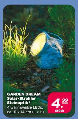 GARDEN DREAM Solar-Strahler Steinoptik