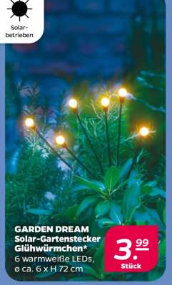 GARDEN DREAM Solar-Gartenstecker Glühwürmchen