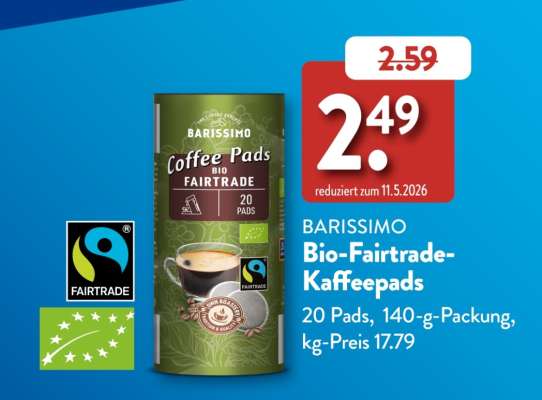 BARISSIMO Bio-Fairtrade-Kaffeepads
