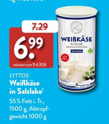 LYTTOS Weißkäse in Salzlake