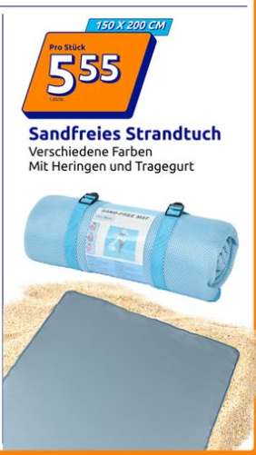 Sandfreies Strandtuch