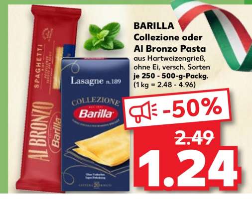 BARILLA Collezione oder Al Bronzo Pasta