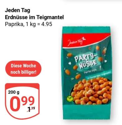 Jeden Tag Erdnüsse im Teigmantel