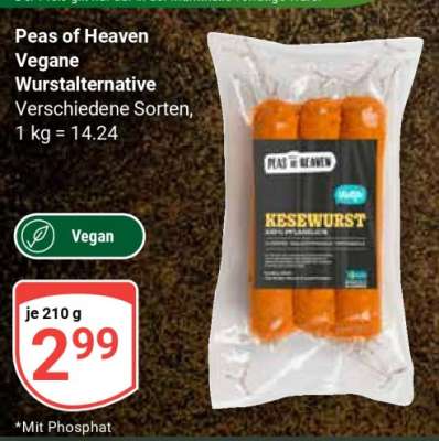 Peas of Heaven Vegane Wurstalternative