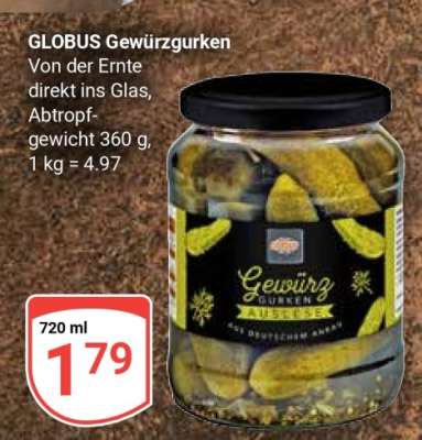 GLOBUS Gewürzgurken