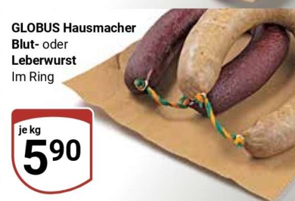 GLOBUS Hausmacher Blut- oder Leberwurst Im Ring