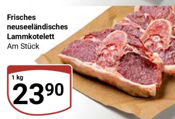 Frisches, neuseeländisches Lammkotelett