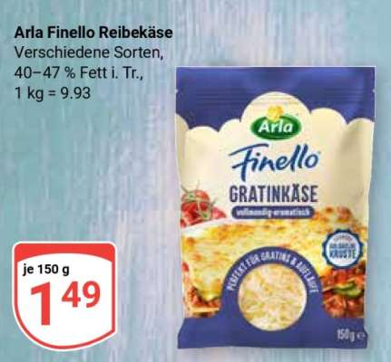 Arla Finello Reibekäse