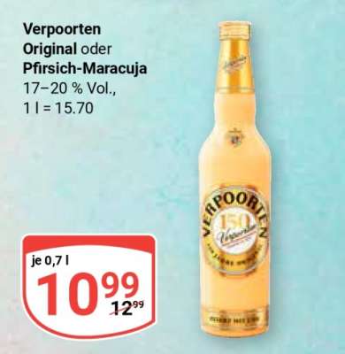 Verpoorten Original oder Pfirsich-Maracuja
