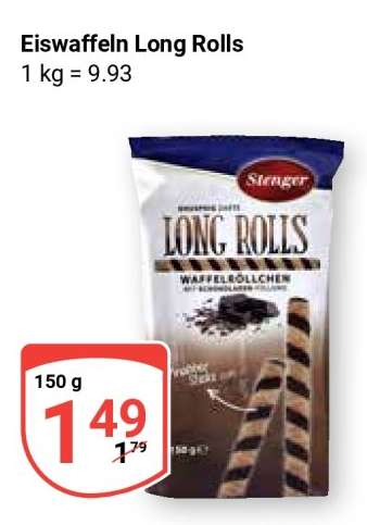 Eiswaffeln Long Rolls