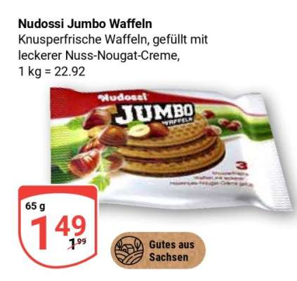 Nudossi Jumbo Waffeln