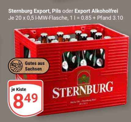 Sternburg Export, Pils oder Export Alkoholfrei
