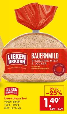 Lieken Urkorn Brot