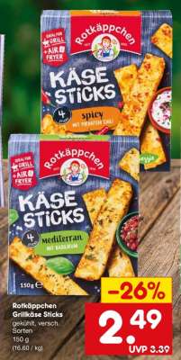 Rotkäppchen Grillkäse Sticks