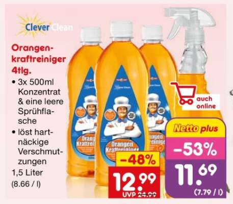 Orangen-kraftreiniger 4tlg.