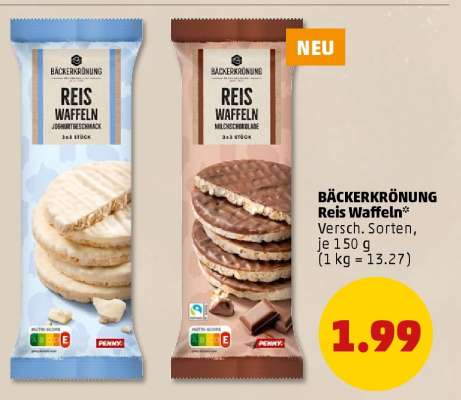 BÄCKERKRÖNUNG Reis Waffeln