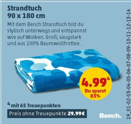 Strandtuch 90 x 180 cm