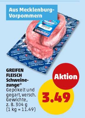 GREIFEN FLEISCH Schweinezunge