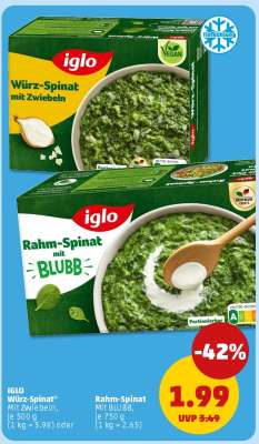 Rahm-Spinat mit BLUBB