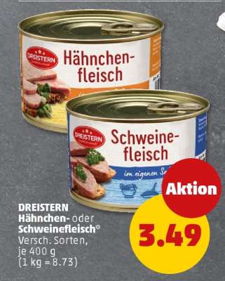 DREISTERN Hähnchen- oder Schweinefleisch
