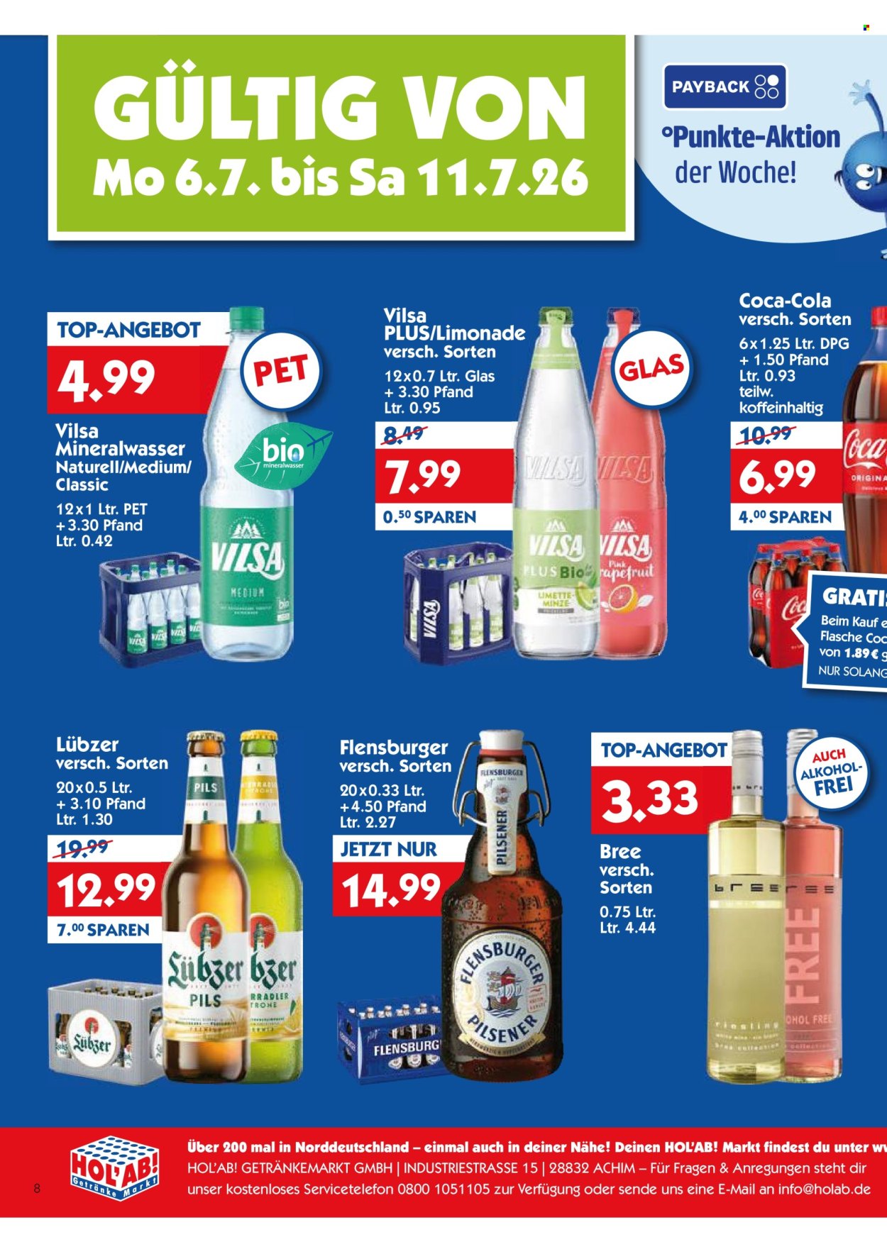 Hol'ab! Getränkemarkt Prospekte  - 6.07.2026 - 11.07.2026. Seite 2