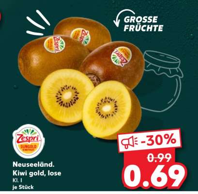 Neuseeländ. Kiwi gold, lose