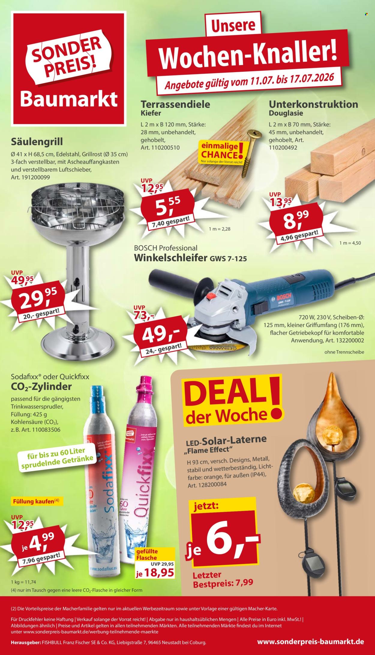 Sonderpreis-Baumarkt Prospekte  - 11.07.2026 - 17.07.2026. Seite 1