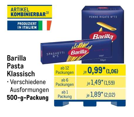 Barilla Pasta Klassisch