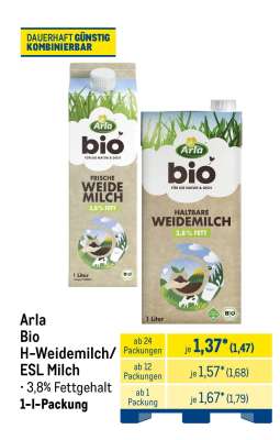 Arla Bio H-Weidemilch/ESL Milch