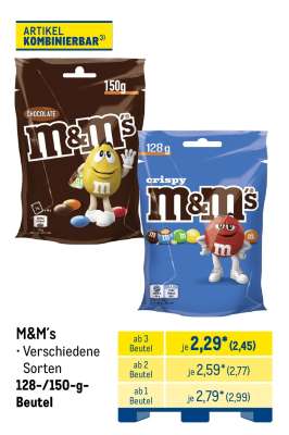 M&M’s*