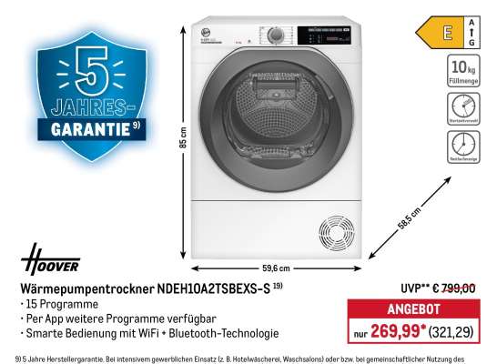 Wärmepumpentrockner NDEH10A2TSBEXS-S