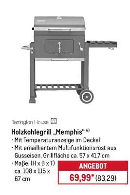 Holzkohlegrill „Memphis“