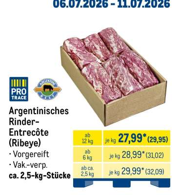 Argentinisches Rinder-Entrecôte (Ribeye)