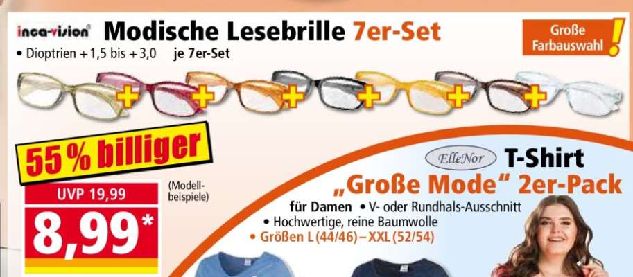 Modische Lesebrille 7er-Set