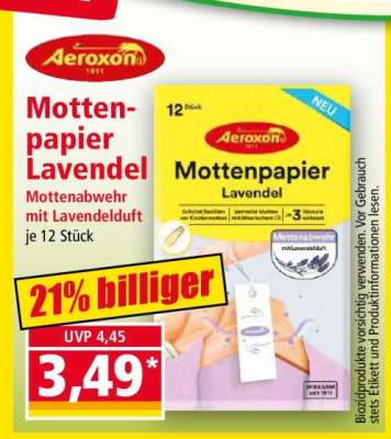 Mottenpapier Lavendel