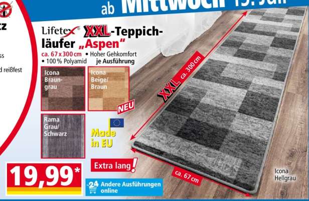 Lifetex XXL - Teppichläufer „Aspen“