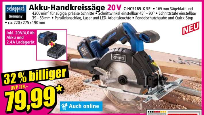 Akku-Handkreissäge 20V