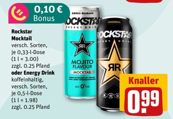 ROCKSTAR Mocktail* oder Energy Drink*