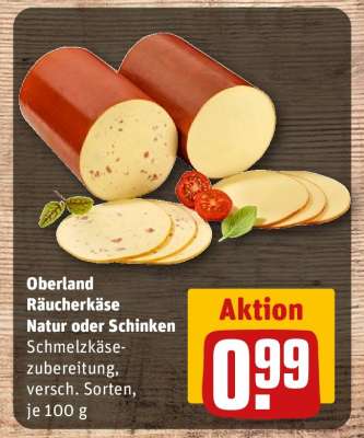 Oberland Räucherkäse Natur oder Schinken