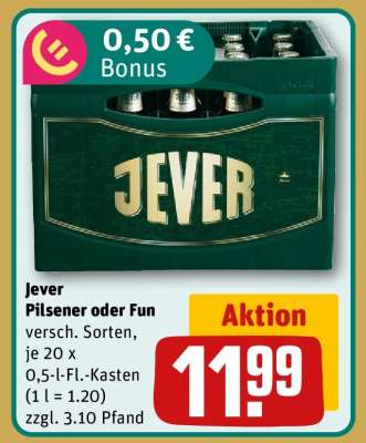 JEVER Pilsener oder Fun
